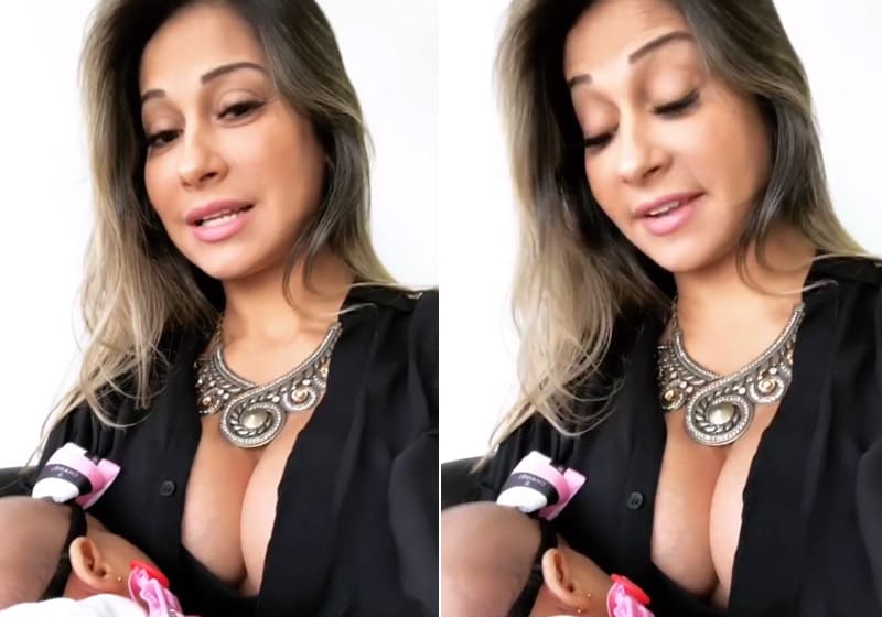 Mayra Cardi diz que a filha só dorme no colo do pai, o ator Arthur Aguiar – Foto: Reprodução/ Instagram Mayra Cardi diz que a filha só dorme no colo do pai, o ator Arthur Aguiar – Foto: Reprodução/ Instagram