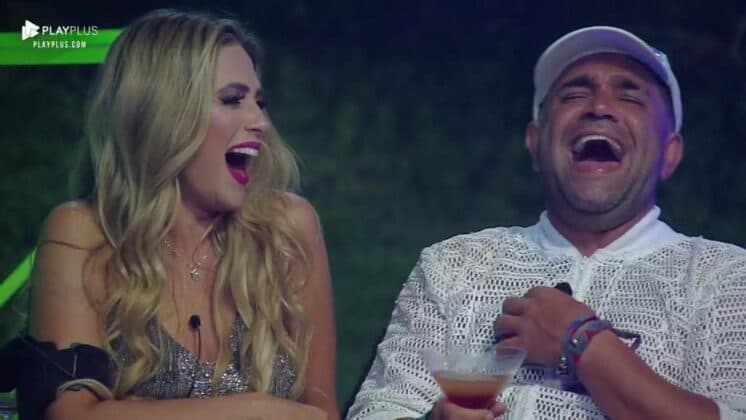 Celebração da final de A Fazenda termina em briga e Nadja Pessoa impede que Evandro seja agredido