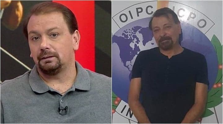 Comentarista Alê Oliveira é comparado a Cesare Battisti. (Foto: Montagem/Reprodução) Comentarista Alê Oliveira é comparado a Cesare Battisti. (Foto: Montagem/Reprodução)