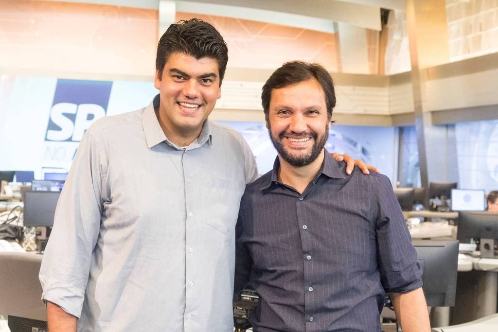 André Azevedo e o vice-presidente do jornalismo da Record, Antonio Guerreiro (Foto: Divulgação) André Azevedo e o vice-presidente do jornalismo da Record, Antonio Guerreiro (Foto: Divulgação)