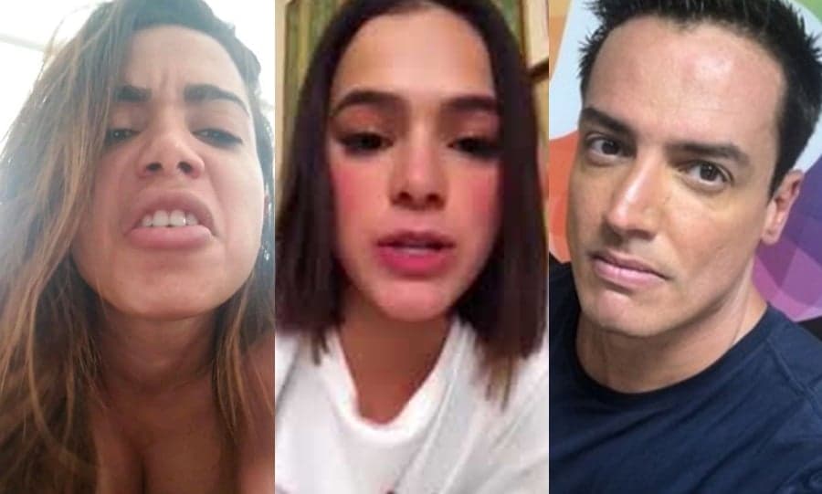 Anitta x Bruna Marquezine x Leo Dias (Foto: Reprodução) Anitta x Bruna Marquezine x Leo Dias (Foto: Reprodução)