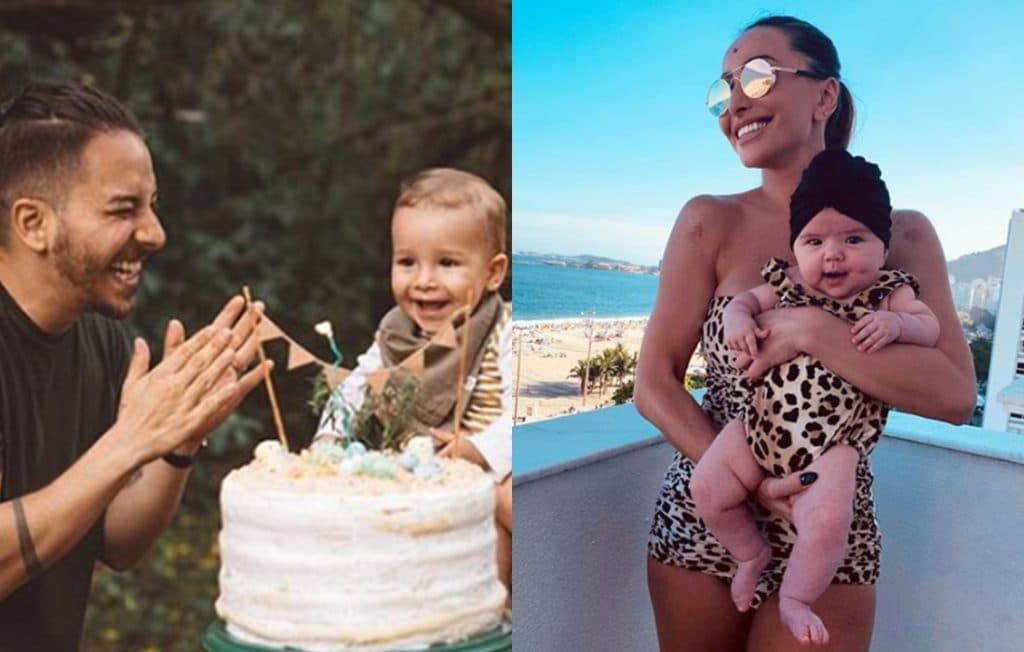 Filho de Junior Lima conhece Zoe, filha de Sabrina Sato e Duda Nagle; confira fotos