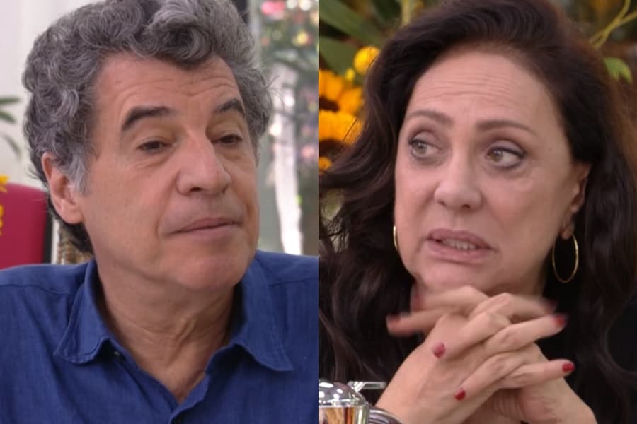 Na mesma novela que a ex, Paulo Betti diz que vai dormir em motel e esposa surpreende com resposta