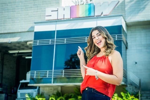 Vivian Amorim no Vídeo Show (Foto: Globo/Raquel Cunha) Vivian Amorim no Vídeo Show (Foto: Globo/Raquel Cunha)
