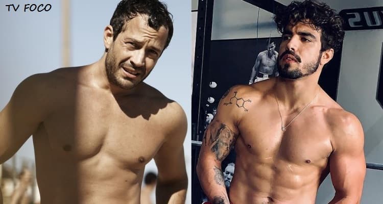 Malvino Salvador e Caio Castro são flagrados juntos nos bastidores da Globo e foto vai parar na web