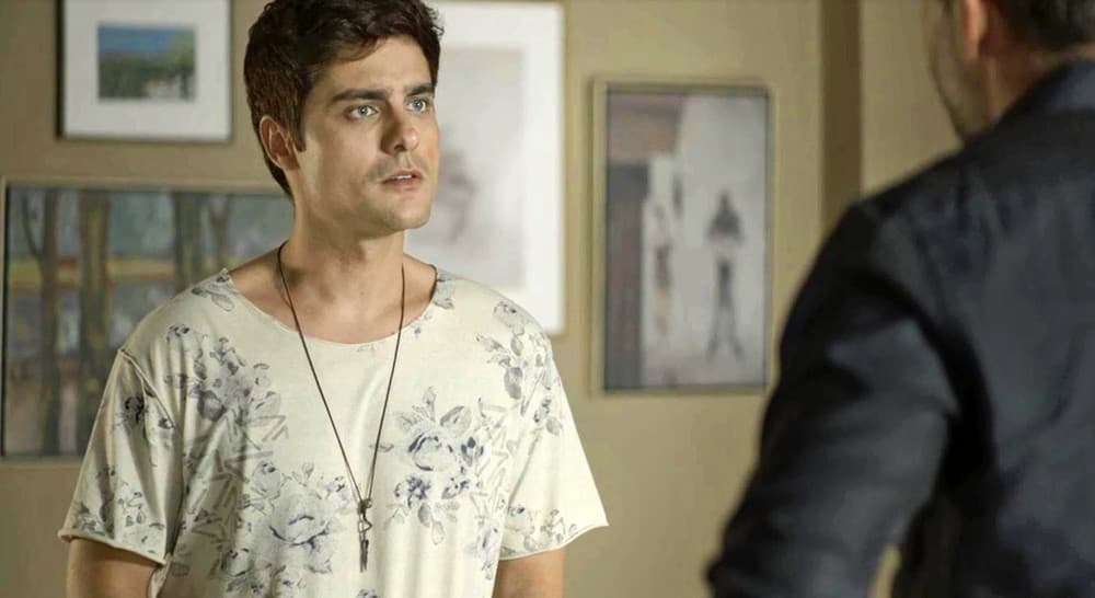 Guilherme Leicam e Agno em cena da novela A Dona do Pedaço (Foto: Reprodução) Guilherme Leicam e Agno em cena da novela A Dona do Pedaço (Foto: Reprodução)