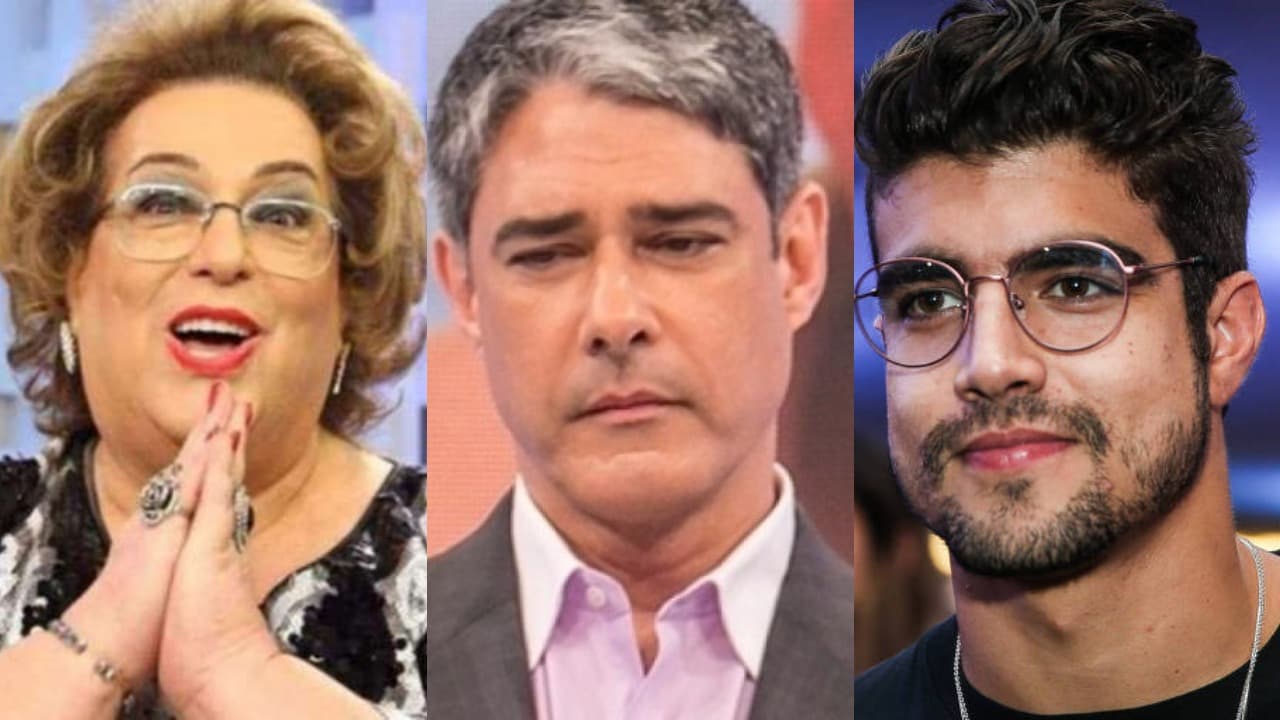 Mamma Bruschetta, William Bonner e Caio Castro (Foto: Reprodução/SBT/Globo/Montagem TV Foco) Mamma Bruschetta, William Bonner e Caio Castro (Foto: Reprodução/SBT/Globo/Montagem TV Foco)