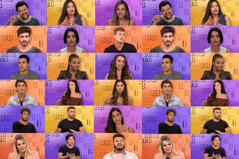 Todos os participantes do BBB20 (Foto: Reprodução) Todos os participantes do BBB20 (Foto: Reprodução)