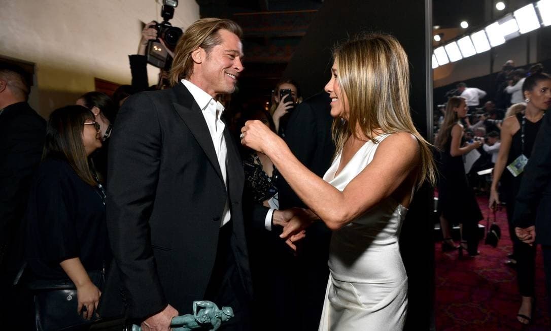 George Clooney banca o casamenteiro no retorno de Jennifer Aniston e Brad Pitt (Foto: Reprodução) George Clooney banca o casamenteiro no retorno de Jennifer Aniston e Brad Pitt (Foto: Reprodução)