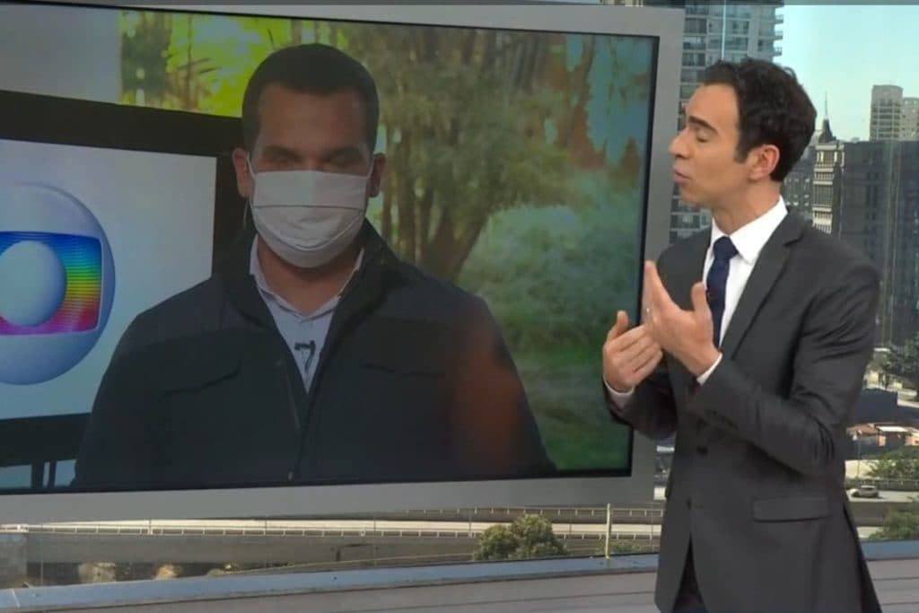 Após bate boca de Bocardi, César Tralli se revolta ao vivo na Globo: "Como vai ficar tudo isso?"