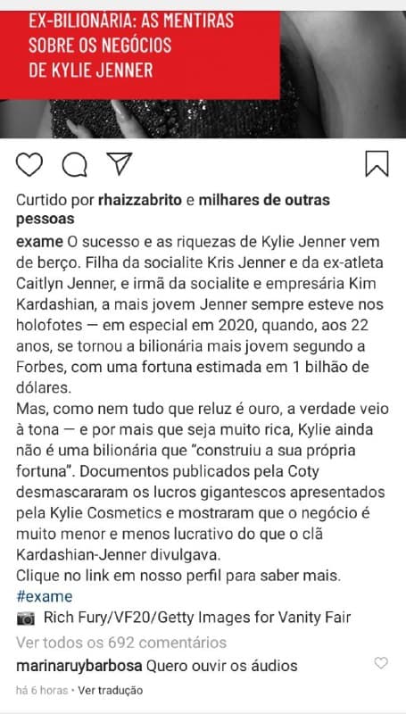 Mensagem de Marina Ruy Barbosa repercutiu (Foto: Reprodução/ Instagram) Mensagem de Marina Ruy Barbosa repercutiu (Foto: Reprodução/ Instagram)