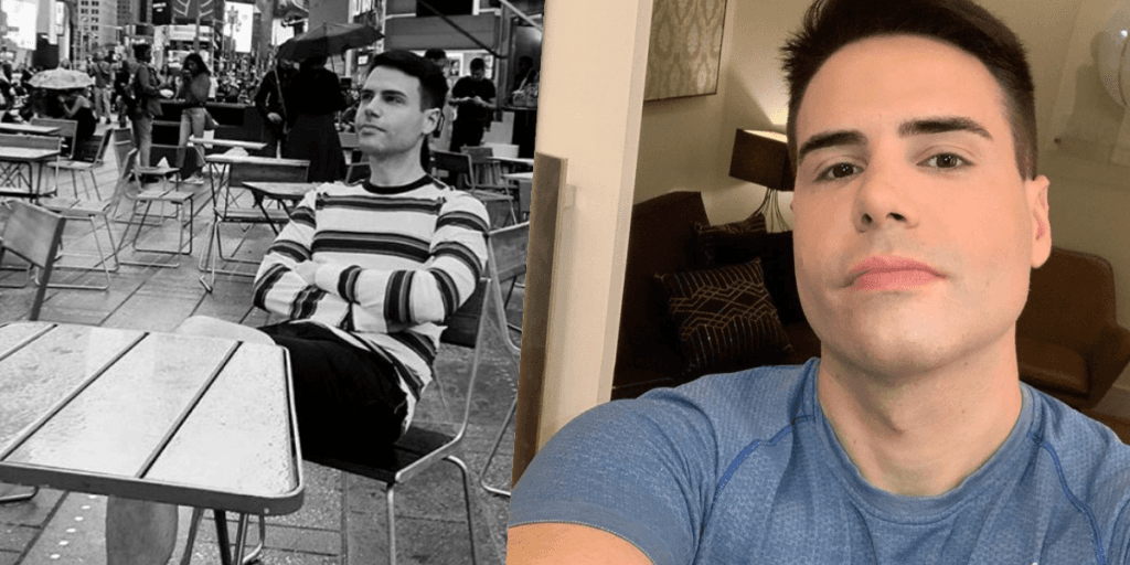 Luiz Bacci, após abrir a porta do armário e chutar a verdade, escancara fotos do parceiro no camarim: "Olha só"