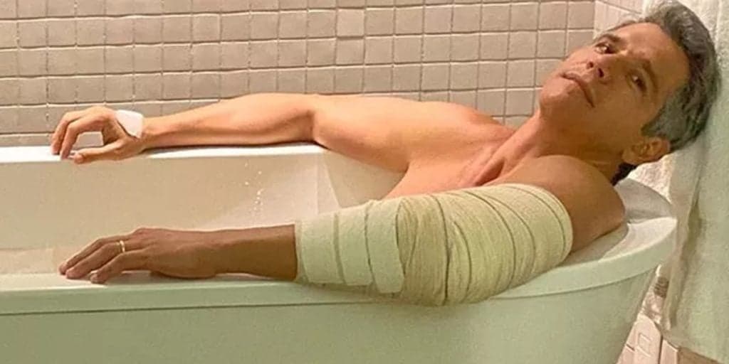 Márcio Garcia, após sexo a três, tem vídeo bombástico de sunga apertadinha: "Deus do céu"