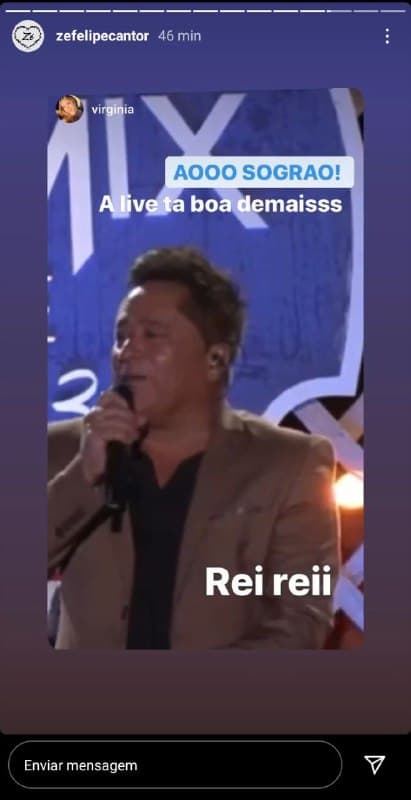 Leonardo mandou recado para Zé Felipe e Virgínia (Foto: Reprodução/ Instagram) Leonardo mandou recado para Zé Felipe e Virgínia (Foto: Reprodução/ Instagram)
