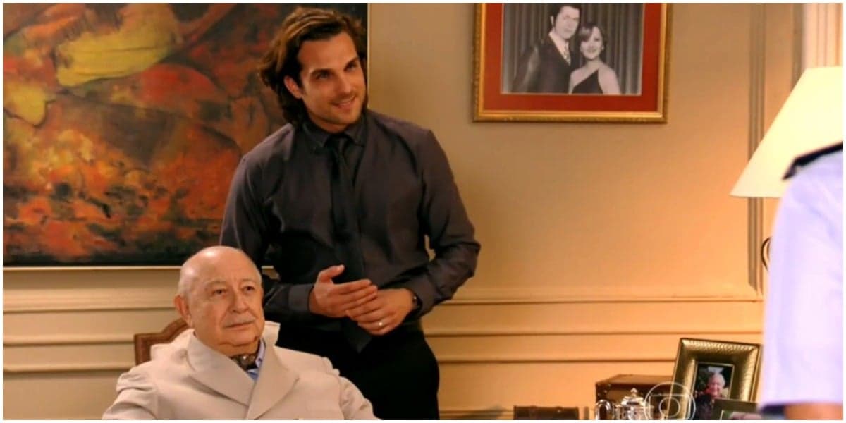 Dionísio e Alberto na novela Flor do Caribe - Foto: Reprodução Dionísio e Alberto na novela Flor do Caribe - Foto: Reprodução