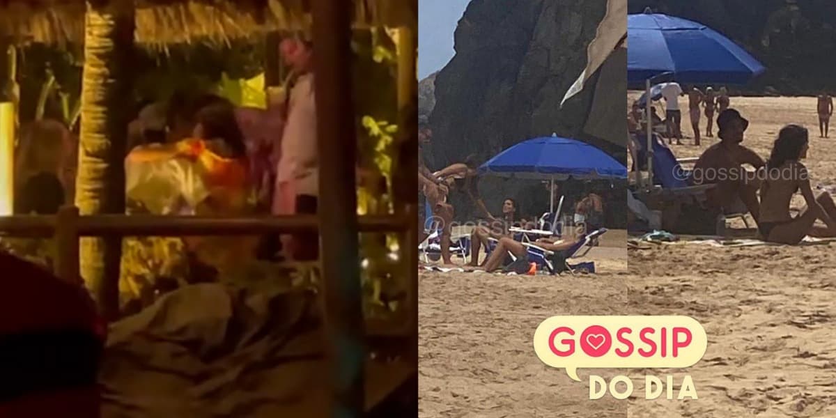 Bruna Marquezine e Enzo Celulari são flagrados aos beijos em Fernando de Noronha - Foto: Reprodução/Metrópole e Gossip do Dia