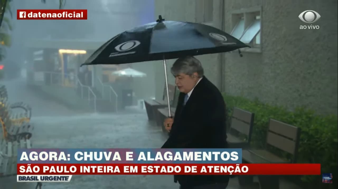 Datena no comando do Brasil Urgente (Foto: Reprodução) Datena no comando do Brasil Urgente (Foto: Reprodução)