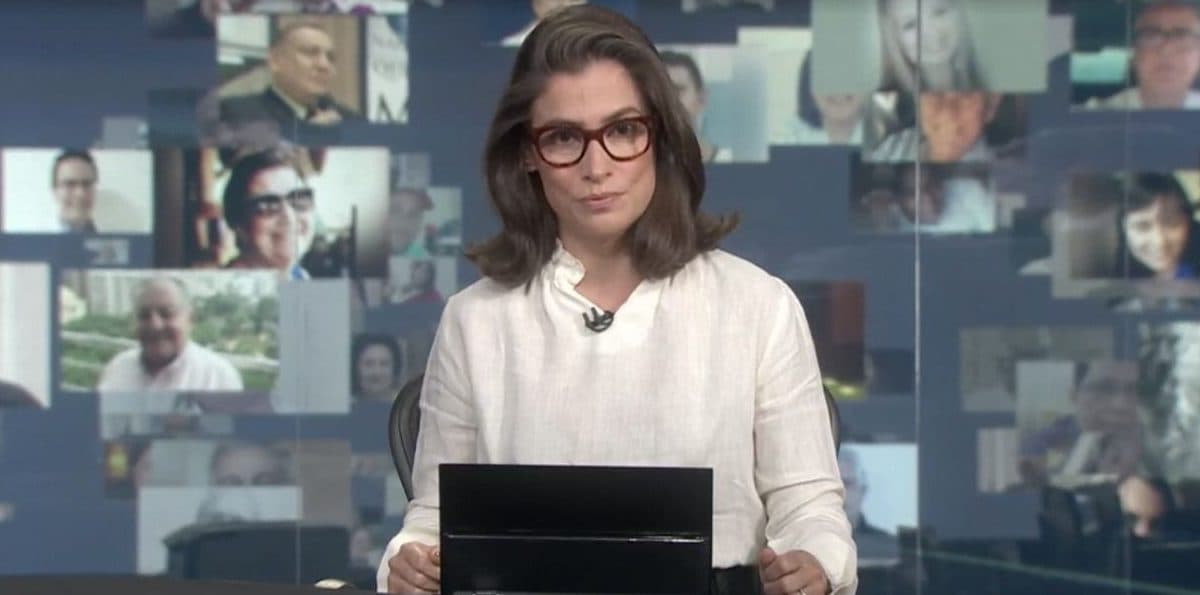 Renata Vasconcellos invadiu a programação da Globo com um plantão de urgência (Foto: Reprodução) Renata Vasconcellos invadiu a programação da Globo com um plantão de urgência (Foto: Reprodução)