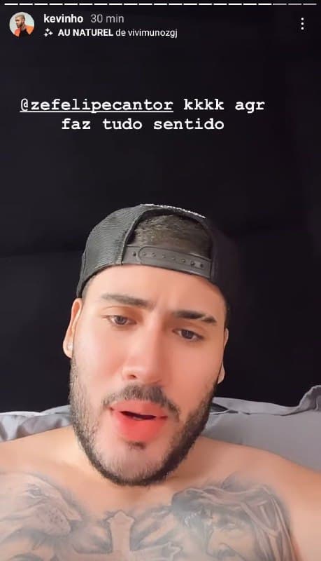 Kevinho se expôs ao falar de Zé Felipe (Foto: Reprodução/ Instagram) Kevinho se expôs ao falar de Zé Felipe (Foto: Reprodução/ Instagram)