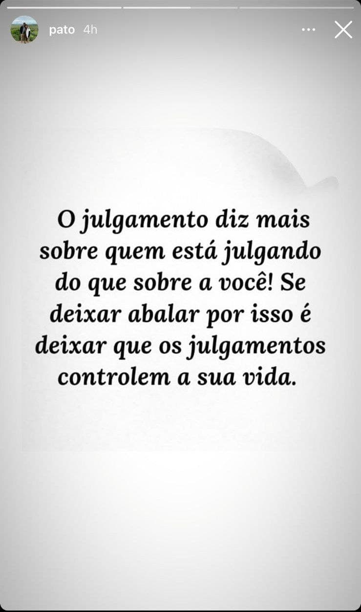 Pato alfinetou com recado após treta na família (Foto: Reprodução) Pato alfinetou com recado após treta na família (Foto: Reprodução)
