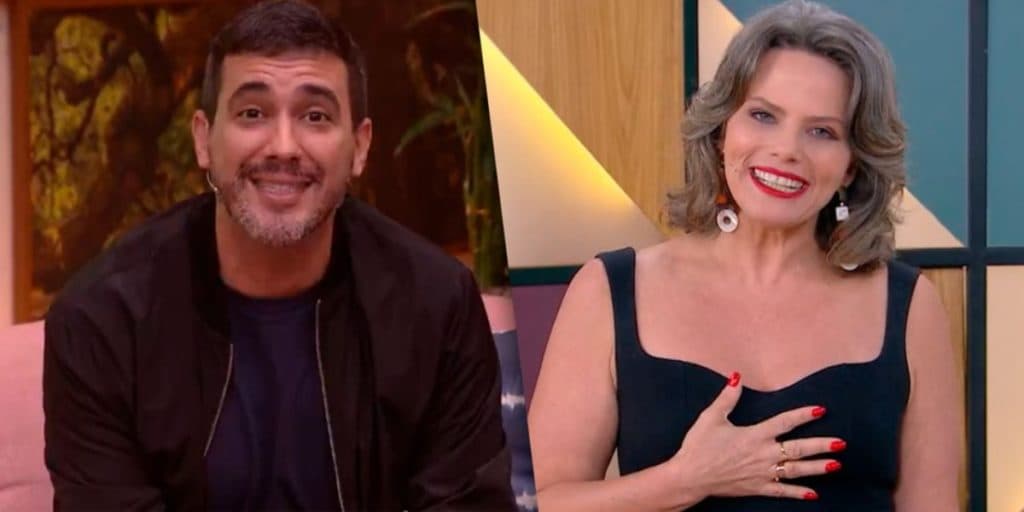 Maria Cândida não se segura e flerta com André Marques na Globo: "Você não me dá bola"