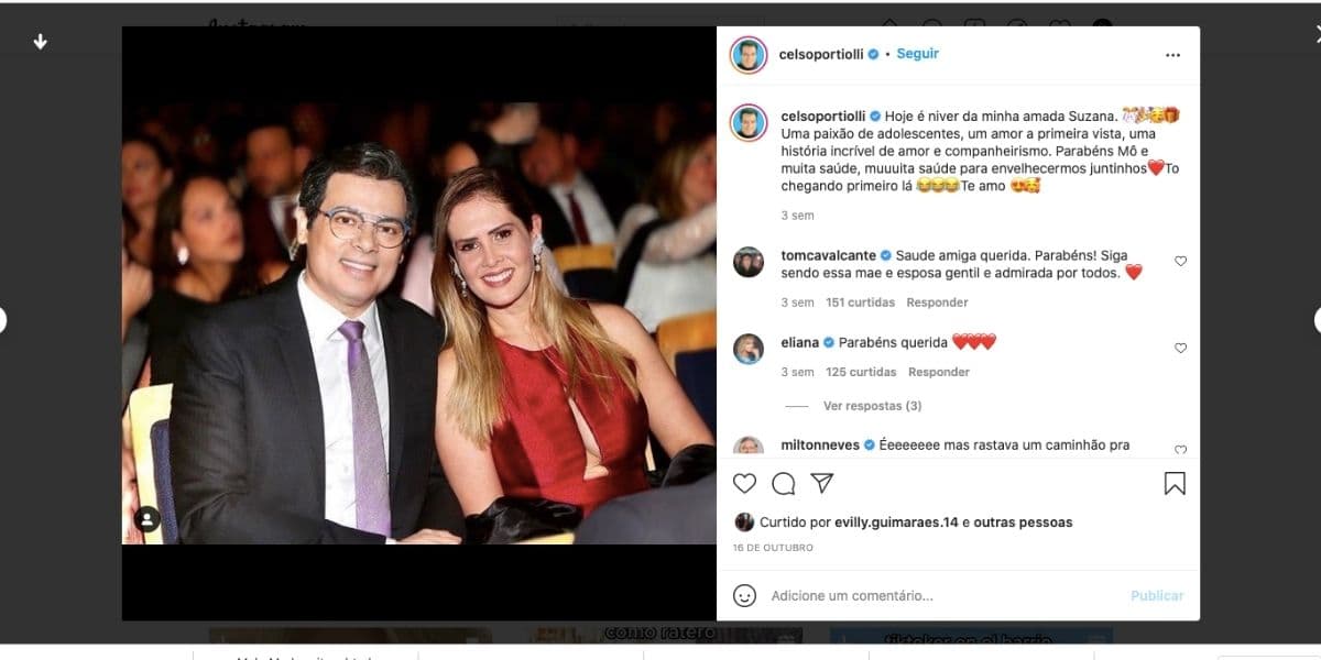Celso Portiolli expõe textão para esposa (Foto: Reprodução) Celso Portiolli expõe textão para esposa (Foto: Reprodução)