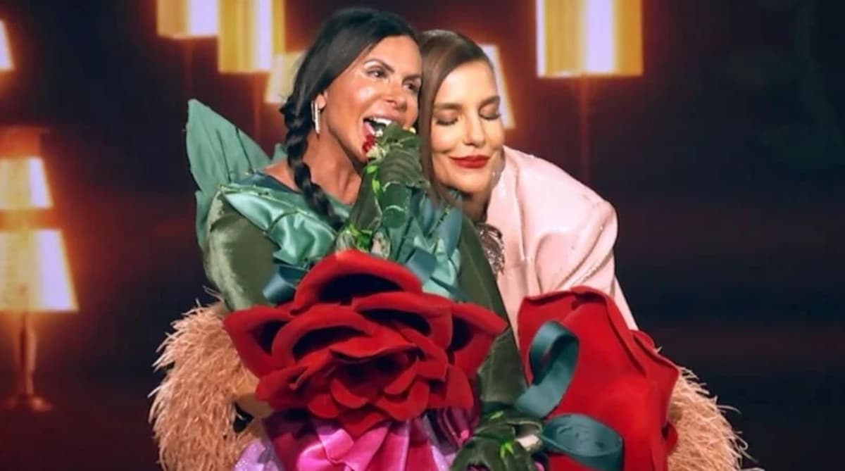 Gretchen foi a primeira desmascarada no The Masked Singer Brasil (Reprodução/ Globoplay) Gretchen foi a primeira desmascarada no The Masked Singer Brasil (Reprodução/ Globoplay)