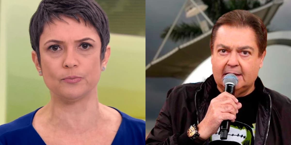 Sandra Annenberg e Faustão (Foto: Reprodução) Sandra Annenberg e Faustão (Foto: Reprodução)