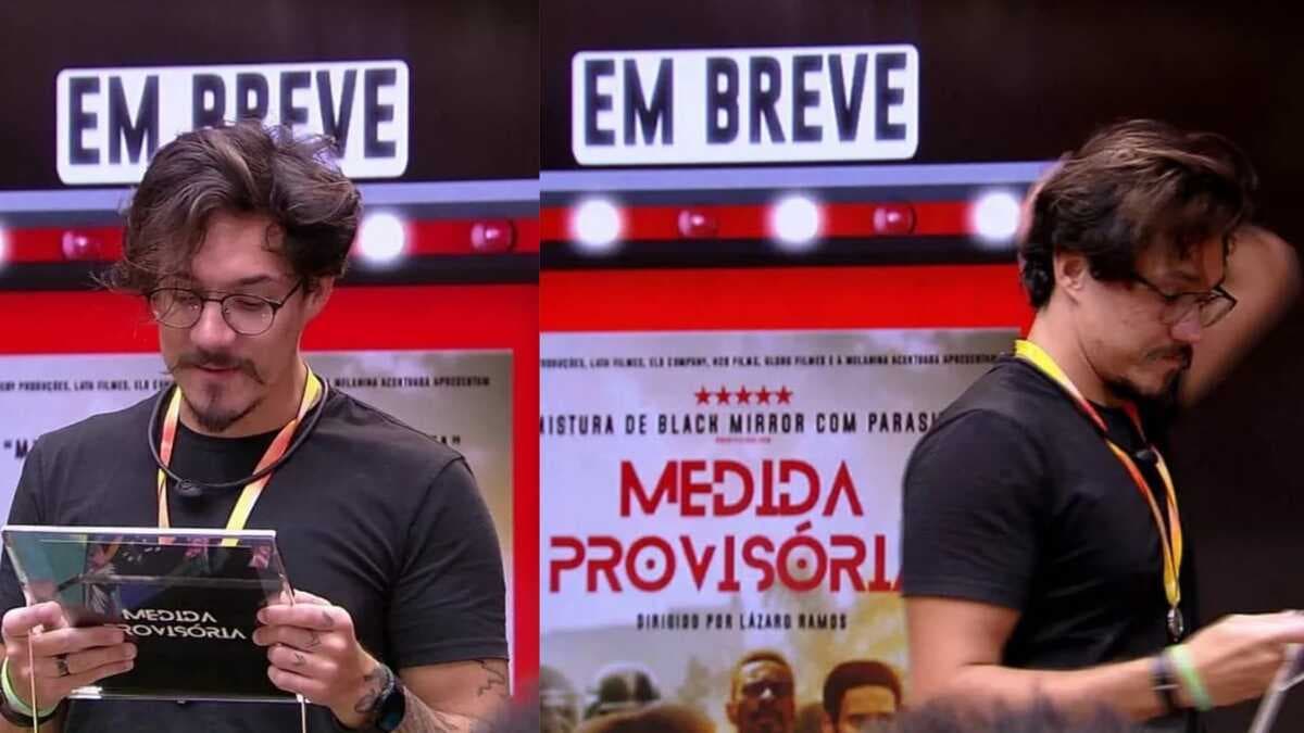 BBB22: Brothers assistem ao filme Medida Provisória (Foto: Reprodução/Montagem) BBB22: Brothers assistem ao filme Medida Provisória (Foto: Reprodução/Montagem)