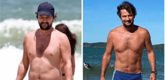 Marcelo Serrado, aos 55 anos, radicaliza aparência, coloca sunguinha fininha e antes e depois é chocante