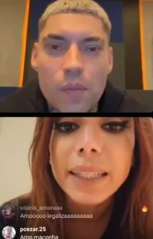 Filipe Ret e Anitta em transmissão ao vivo que gerou polêmica Filipe Ret e Anitta em transmissão ao vivo que gerou polêmica