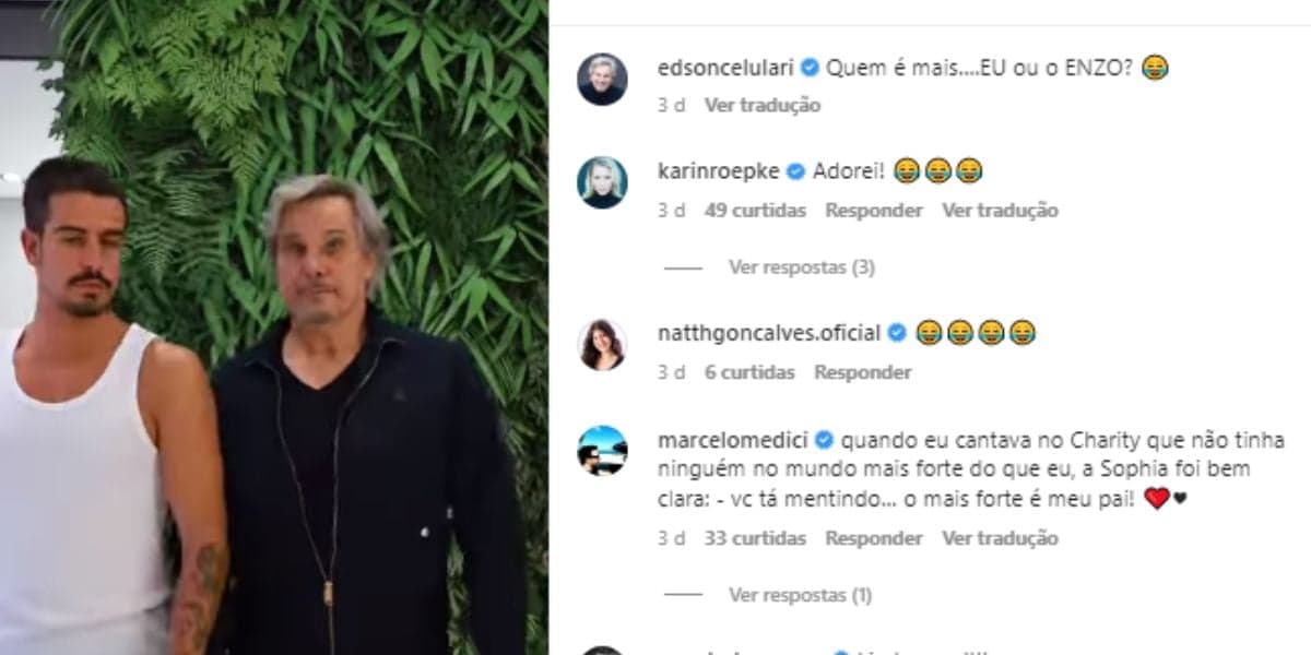 Edson Celulari e o filho Enzo Edson Celulari e o filho Enzo