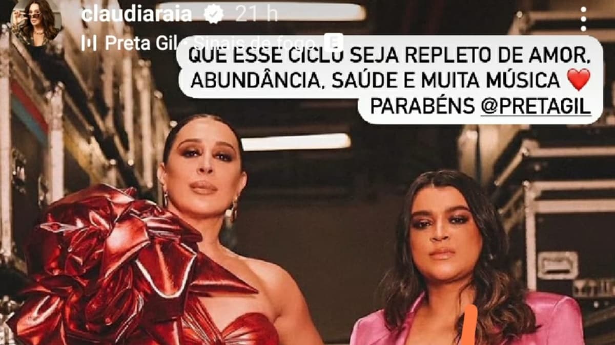 Claudia Raia comemora o aniversário de Preta Gil com declaração de amor pública Claudia Raia comemora o aniversário de Preta Gil com declaração de amor pública