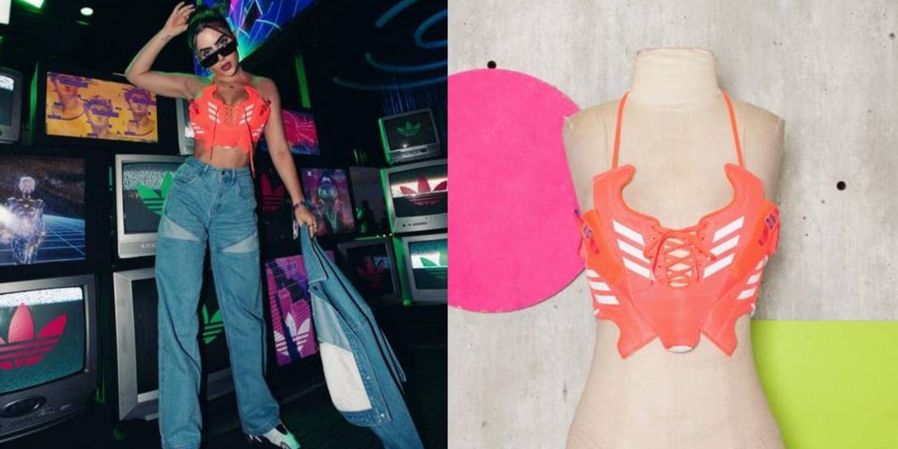 Look usado por Jade Picon no Lollapalooza (Foto: Reprodução/Montagem) Look usado por Jade Picon no Lollapalooza (Foto: Reprodução/Montagem)