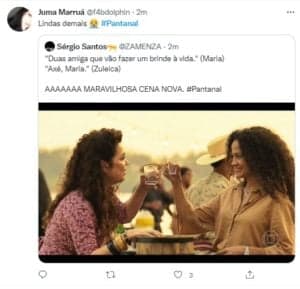 Sem rivalidade feminina: Zuleica e Maria ficaram amigas (Foto: Reprodução / Twitter) Sem rivalidade feminina: Zuleica e Maria ficaram amigas (Foto: Reprodução / Twitter)