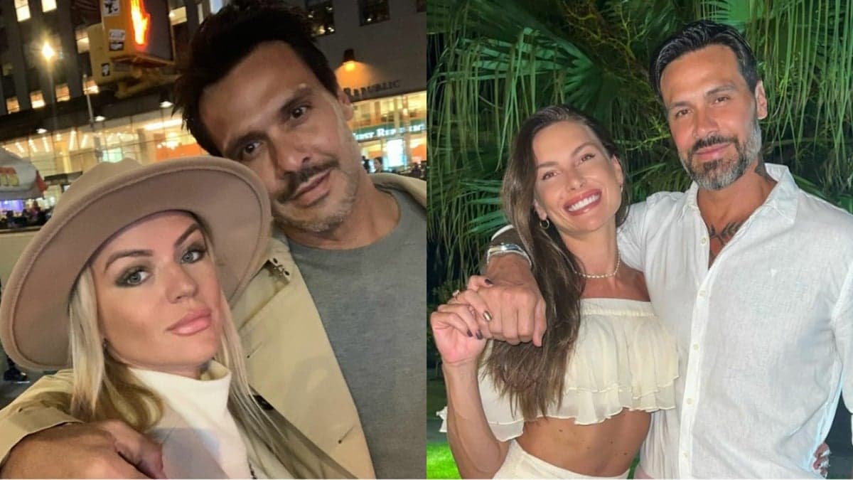 Os gêmeos Flávio e Gustavo com suas respectivas esposas Os gêmeos Flávio e Gustavo com suas respectivas esposas