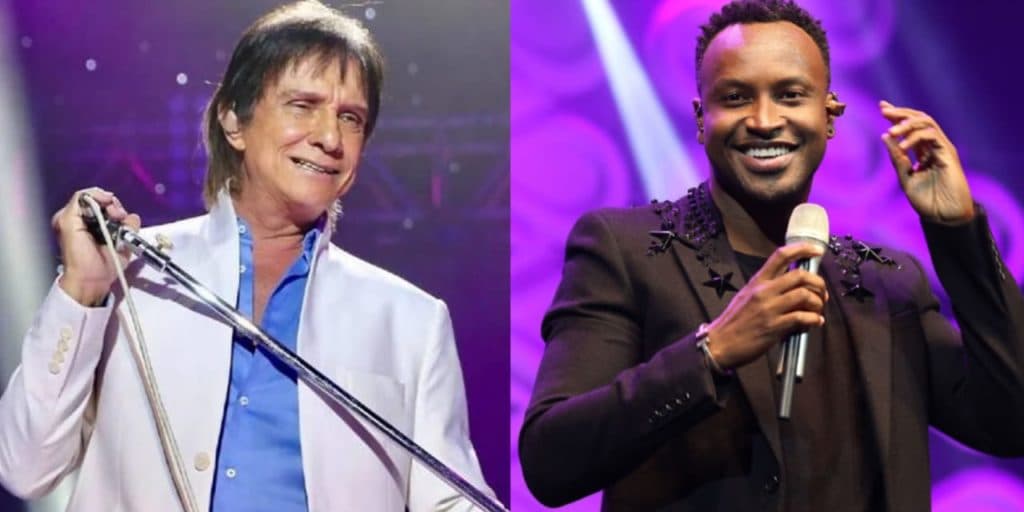 Roberto Carlos divulga foto rara ao lado de Thiaguinho e fala sobre situação com o cantor: "Ele já foi"