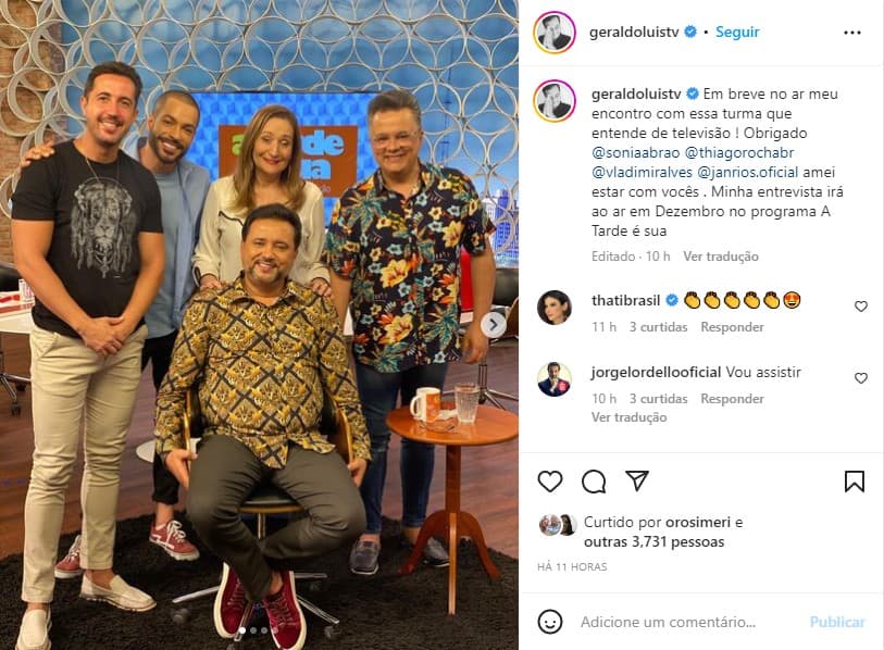Geraldo Luís impacta ao surgir na companhia de Sonia Abrão na RedeTV! - Foto: Reprodução Geraldo Luís impacta ao surgir na companhia de Sonia Abrão na RedeTV! - Foto: Reprodução
