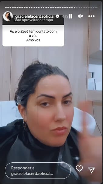Graciele expõe relação com Zilu Godói - Foto: Reprodução Graciele expõe relação com Zilu Godói - Foto: Reprodução