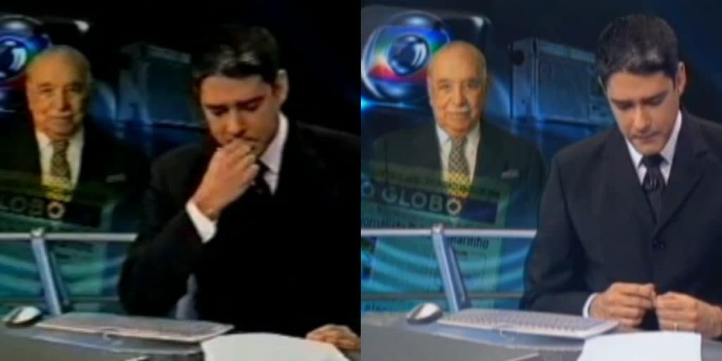 Bonner noticiou morte de Roberto Marinho no 'Jornal Nacional' (Fotos: Reprodução/ TV Globo/ Montagem TV Foco)