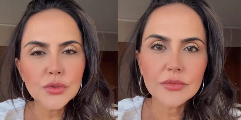 Carla Cecato desabafou sobre o que vinha sofrendo e confirmou: "Duas pessoas me deram uma pancada"