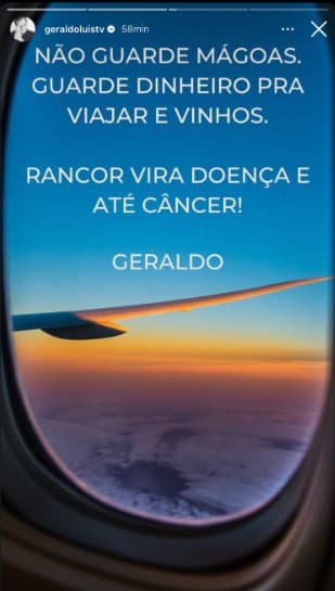 Stories do apresentador da Record no Instagram - Foto: Reprodução Stories do apresentador da Record no Instagram - Foto: Reprodução
