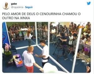 BBB23 - Manoel chama Gabriel de canto e dá invertida no brother (Foto: Reprodução / Twitter) BBB23 - Manoel chama Gabriel de canto e dá invertida no brother (Foto: Reprodução / Twitter)