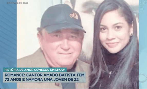 O nome da namorada de Amado Batista é Laysa Felizardo (Foto Reprodução/PlayPlus)