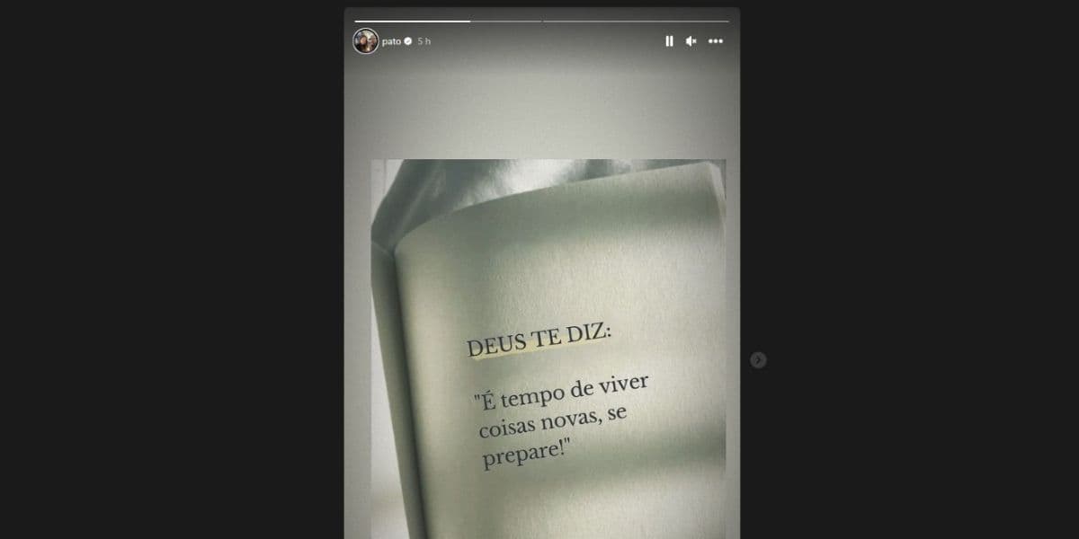 Mensagem de Alexandre Pato (Foto: Reprodução / Instagram) Mensagem de Alexandre Pato (Foto: Reprodução / Instagram)