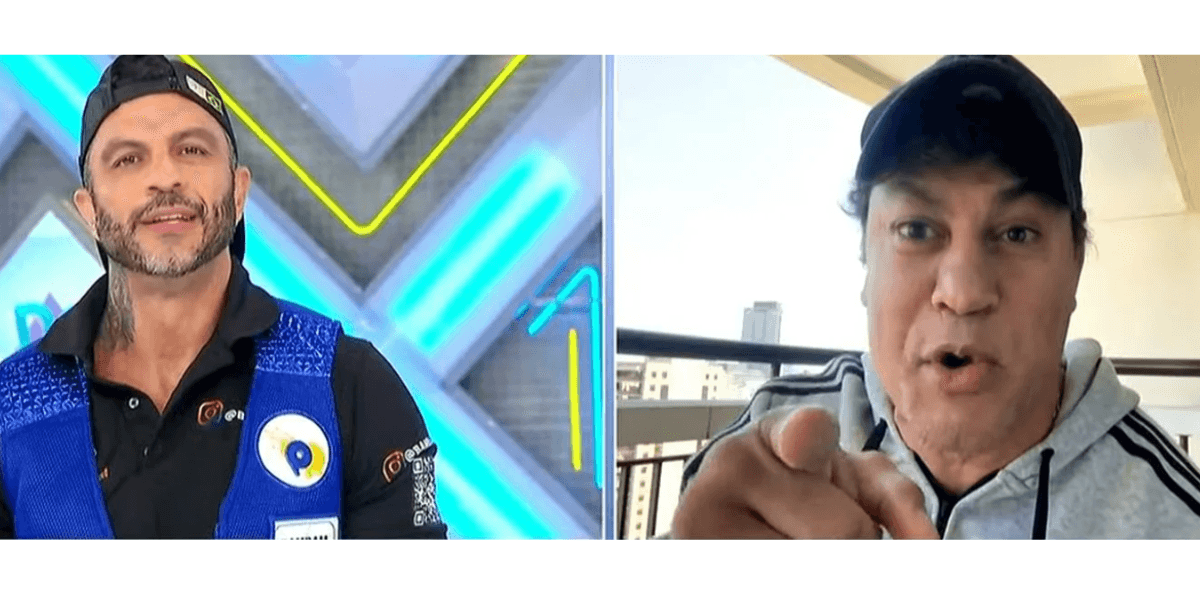 Popó entra ao vivo no SBT após insultos de Kleber Bambam no Domingo Legal (Foto: SBT) Popó entra ao vivo no SBT após insultos de Kleber Bambam no Domingo Legal (Foto: SBT)