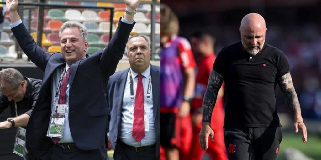 Trio de odiados no Fla: Landim e Braz se unem em pacto contra Sampaoli e Globo anuncia o pior para o técnico
