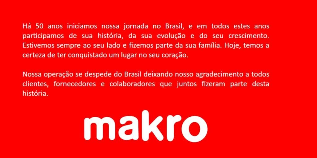 Comunicado oficial de despedida da empresa (Reprodução: Internet) Comunicado oficial de despedida da empresa (Reprodução: Internet)