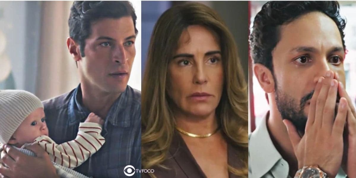 Danielzinho, Marino, Irene e Luigi em Terra e Paixão (Foto: Reprodução / Globo / Montagem TV Foco) Danielzinho, Marino, Irene e Luigi em Terra e Paixão (Foto: Reprodução / Globo / Montagem TV Foco)