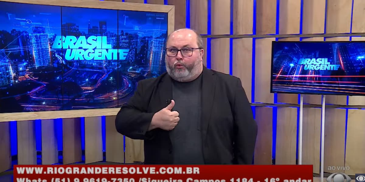Apresentador do Brasil Urgente da Band (Foto: Reprodução - Band) Apresentador do Brasil Urgente da Band (Foto: Reprodução - Band)